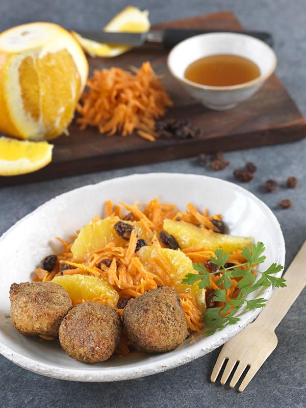Falafels et carottes à l’orange Falafels et carottes à l’orange