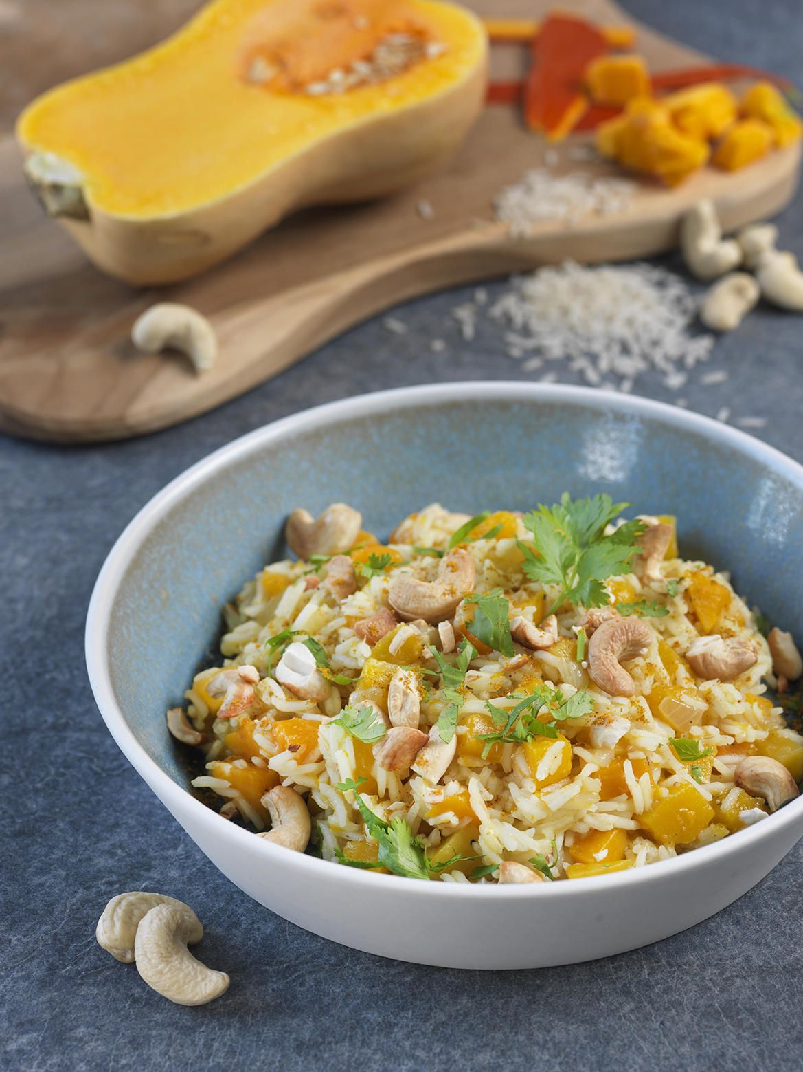 Riz sauté au potimarron et à la courge Riz sauté au potimarron et à la courge